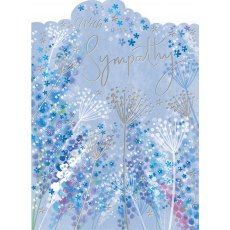 Blue Floral With Sympathy Card