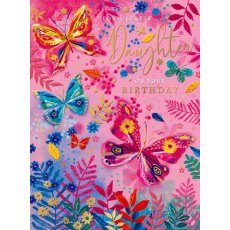 Butterfly Floral Daughter Birthday Card