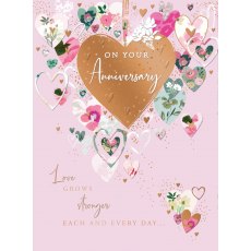 Love Grows Stronger Anniversary Card