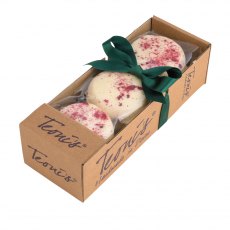 Teonis White Chocolate & Raspberry Covered Cookies 220g