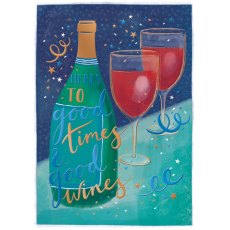 Tropicool Good Wines Birthday Card