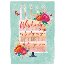 Tropicool Cake & Flowers Birthday Card