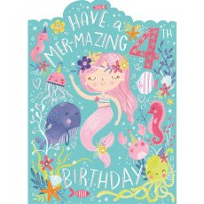 Mer-Mazing 4th Birthday Card