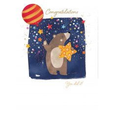 Bear & Balloon Congratulations Card