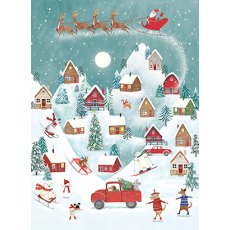 Christmas Card Snowy Village