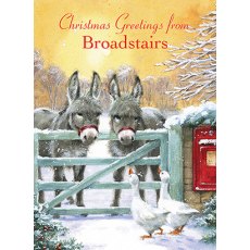 Christmas Card Donkey & Geese