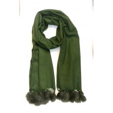 Butterfly Plain Pom Pom Scarf