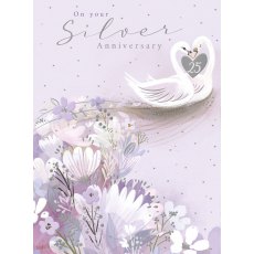 Swans 25th Anniversary Card