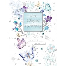 Butterflies Deepest Sympathy Card