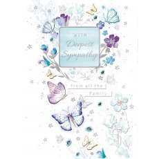 From All The Family Butterflies Deepest Sympathy Card