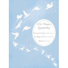 With Deepest Sympathy Blessed Are Those Who Mourn Card