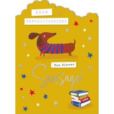 Clever Sausage Exam Congratulations Card