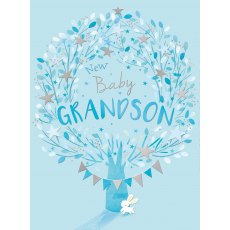 Blue Tree Baby Grandson Card