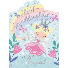 Magical Day Great Granddaughter Birthday Card