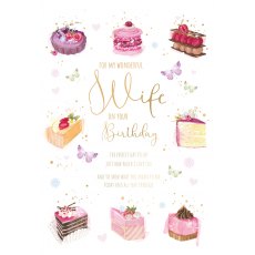 Cakes Wife Birthday Card