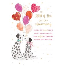 Dalmations & Balloons Anniversary Card