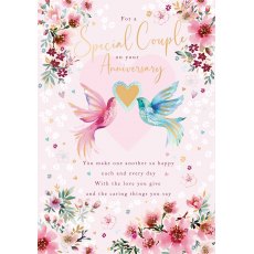 Birds & Hearts Anniversary Card