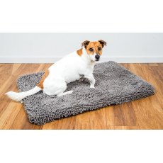 Snug & Cosy Memory Foam Dog Noodle Mat Grey