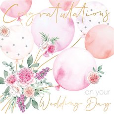 Balloons Wedding Day Card