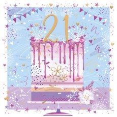 Cake 21st Birthday Card