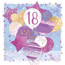 Balloons 18th Birthday Card