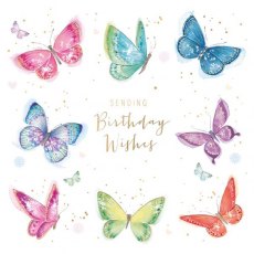 Cheri Butterflies Birthday Wishes Card