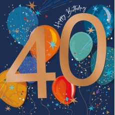 40th Happy Birthday Card