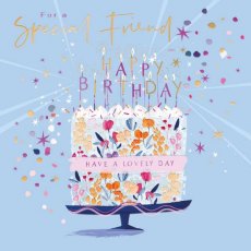 Special Friend Birthday Cake Card