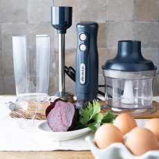 Ariete 3 In 1 Hand Blender, Whisk & Chopper Dark Grey 700w