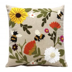 Jardinopia Embroidered Floral Cushion