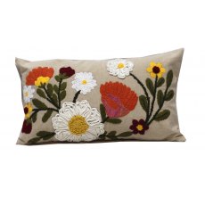 Jardinopia Embroidered Floral Cushion