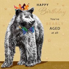 Manomals Bearly Aged Birthday Card