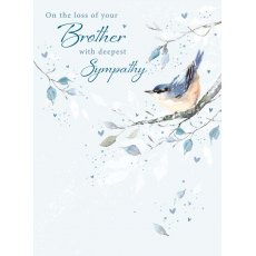 Bird On Branch Brother Sympathy Card