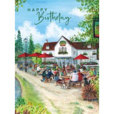 Pub Garden Happy Brithday Card