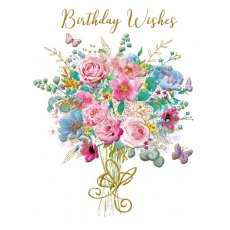 Bunch Of Flowers Birthday Wishes Card