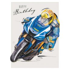 Motorbike Happy Birthday Card