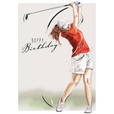 Golfer Happy Birthday Card