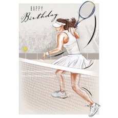 Tennis Happy Birthday Card