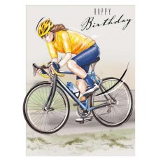 Cyclist Happy Birthday Card