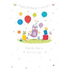 Patches Hoot Of A Day Birthday Card