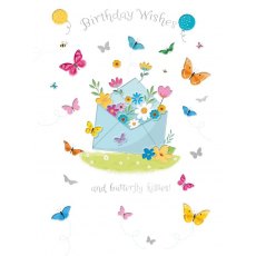 Patches Birthday Wishes & Butterfly Kisses Card