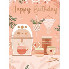 Coffee Time Happy Birthday Card