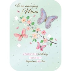 Spritz Butterflies Mum Birthday Card