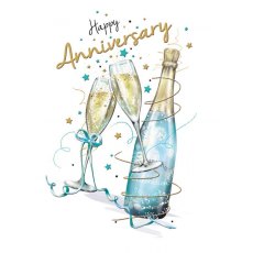 Spritz Champagne Anniversary Card