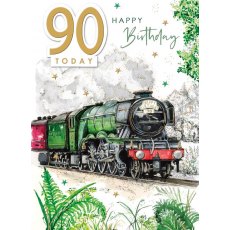 Spritz Train 90 Today Birthday Card