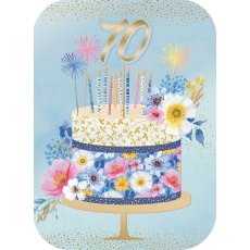 Spritz Cake 70th Birthday Card