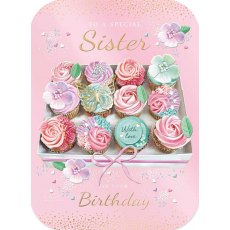 Spritz Cupcakes Sister Birthday Card