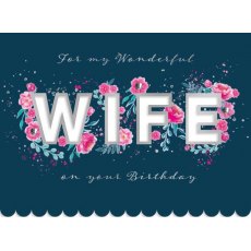 Wonderful Wife Birthday Card