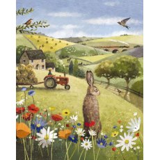 Bunny In Field Card