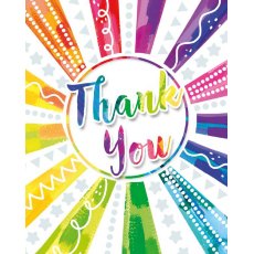 Rays Of Colour Thank You Card